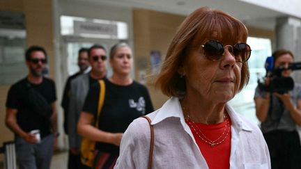 Gisèle Pélicot au tribunal d'Avignon (Vaucluse), le 5 septembre 2024. (CHRISTOPHE SIMON / AFP)