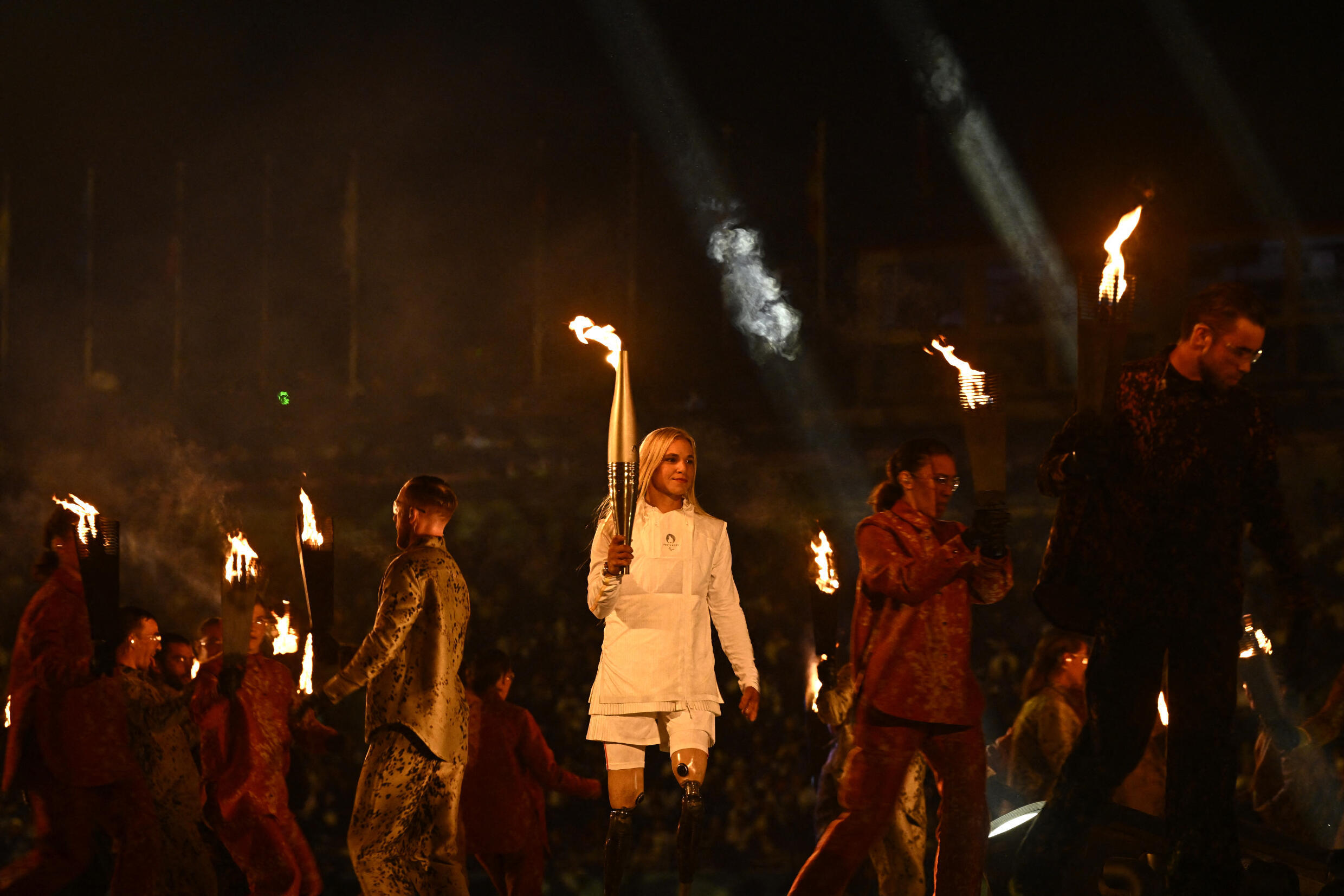 Oksana Masters a été une dernières relayeuses de la flamme paralympique pour Paris 2024.