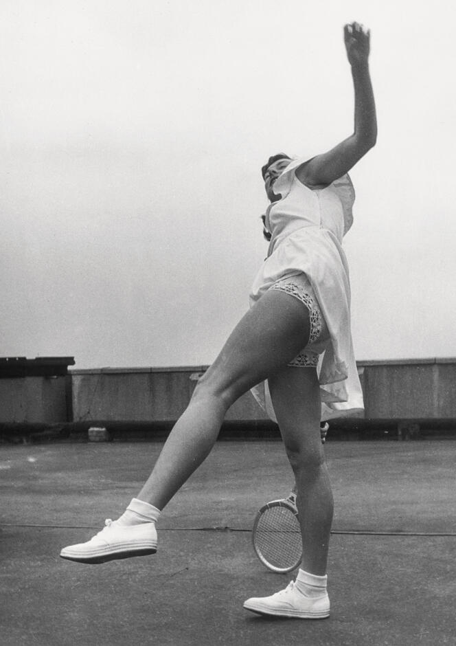 Gertrude Moran, à Wimbledon, en juin 1949.