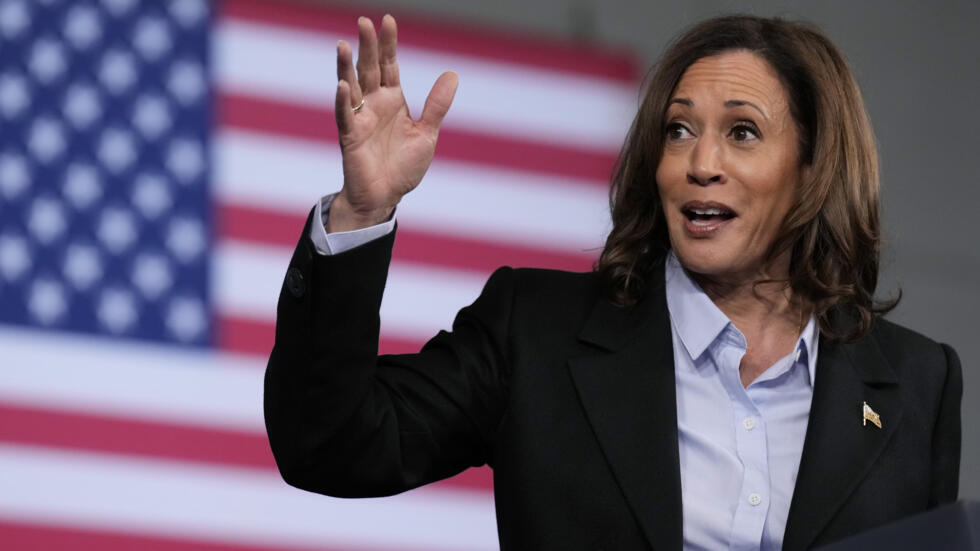 La vice-présidente démocrate à la présidentielle, Kamala Harris, s'exprime lors d'un événement de campagne à la Northwestern High School de Détroit, le lundi 2 septembre 2024.