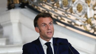 Le prÃ©sident Emmanuel Macron Ã  Paris le 12 septembre 2024 