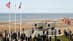 Lors du 77 anniversaire du D-Day, sur la plage d'Omaha Beach Ã  Vierville-sur-Mer, le 6 juin 2021.