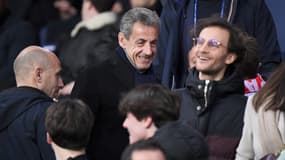 Nicolas Sarkozy, au Parc des Princes, le 4 mars 2023